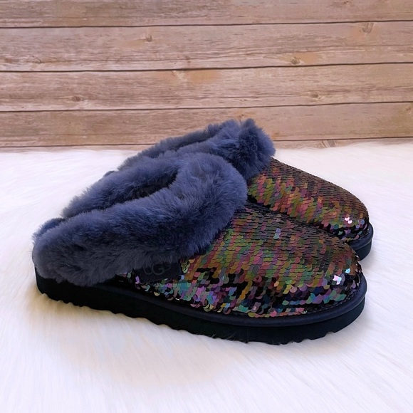 UGG Shoes - UGG Women’s Cluggette Sequin Navy Slippers